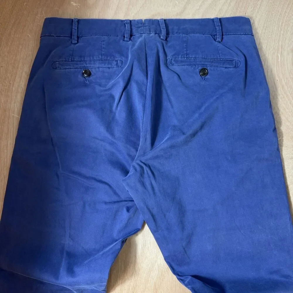 Peter Millar Crown Crafted Men's Size 33 Blue Performance Pants Golf Chino